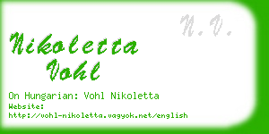 nikoletta vohl business card